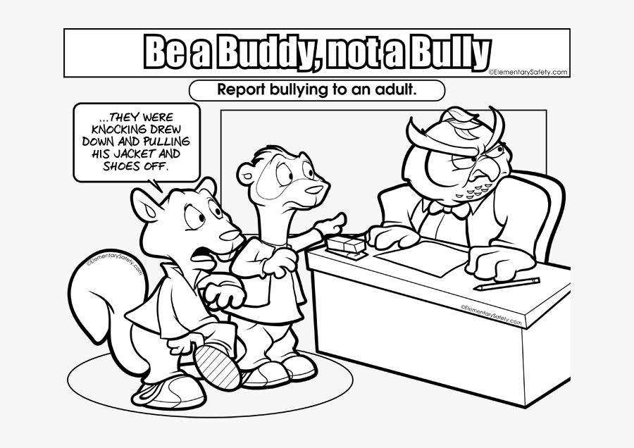 Anti Bully Coloring Page - Anti Bullying Colouring Pages, Transparent Clipart