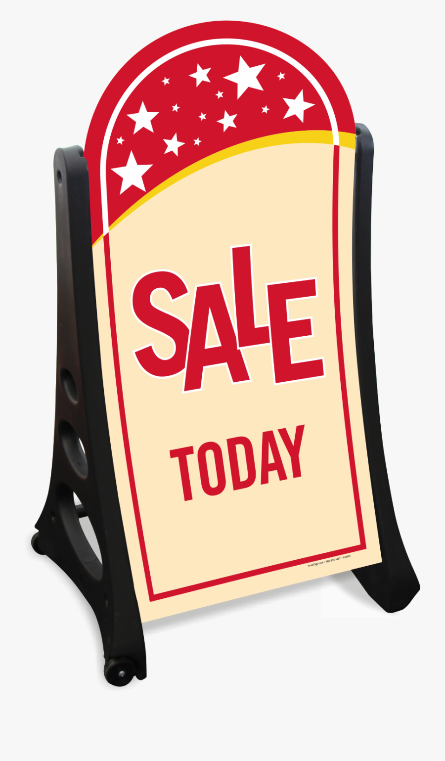 Sale Today A-frame Portable Sidewalk Sign Kit - Parking Lot Closed Clipart, Transparent Clipart