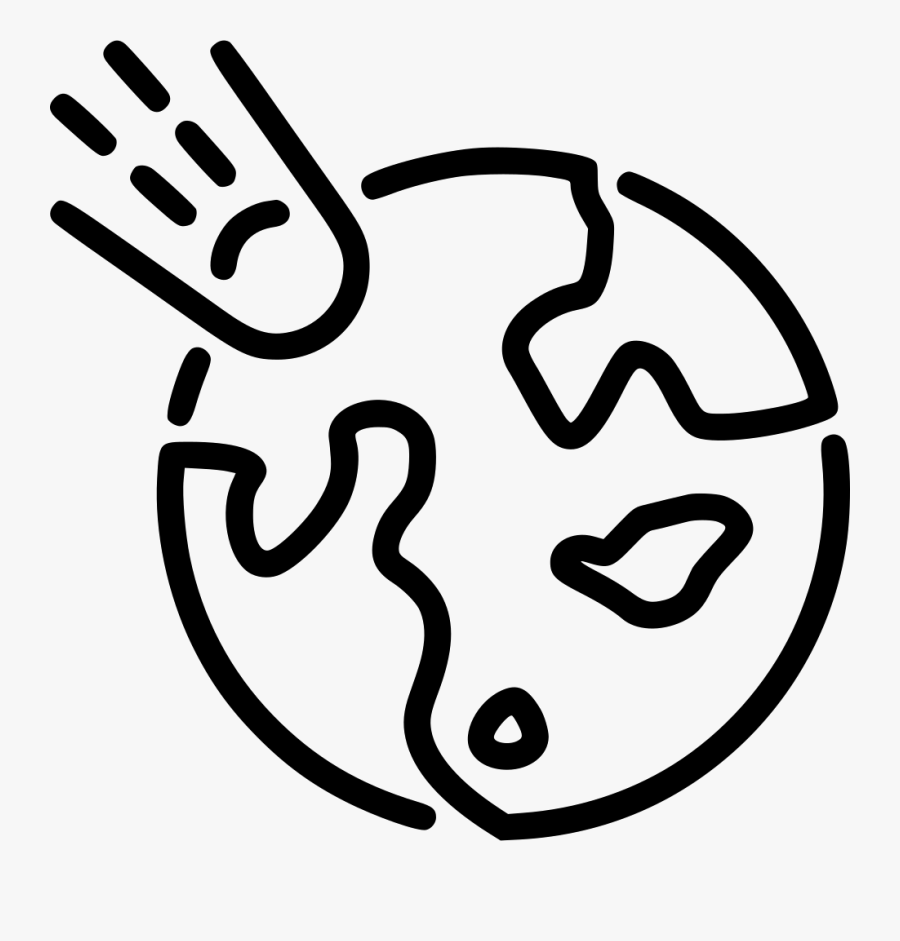 Earth Asteroid - Asteroid Icon, Transparent Clipart