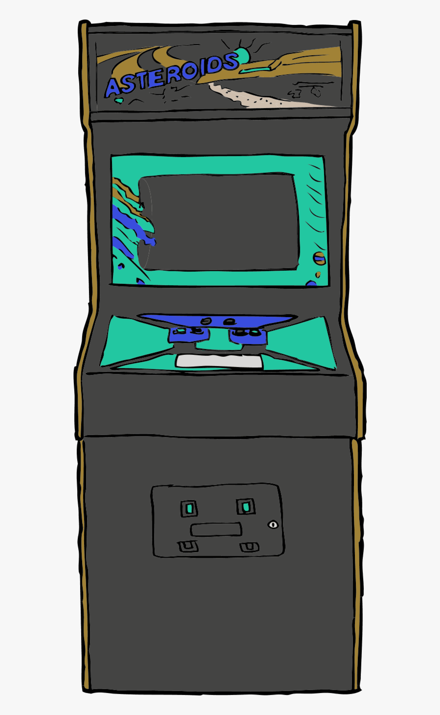 Asteroids Arcade Game - Arcade Game Art Transparent, Transparent Clipart