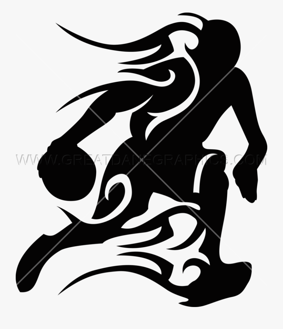 Basketball Player On Fire, Transparent Clipart