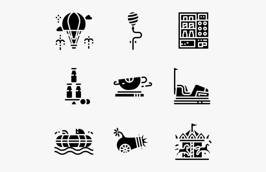 July Amusement Park, Transparent Clipart