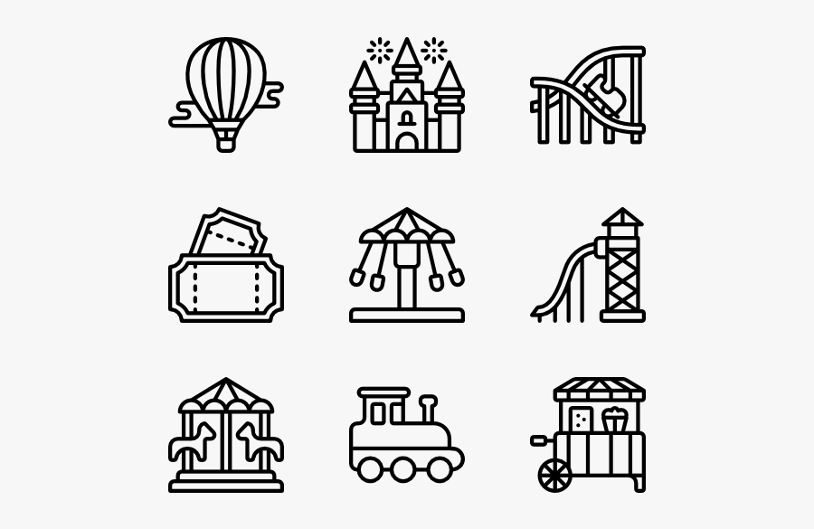 Theme Parks - Work Vector Icon, Transparent Clipart
