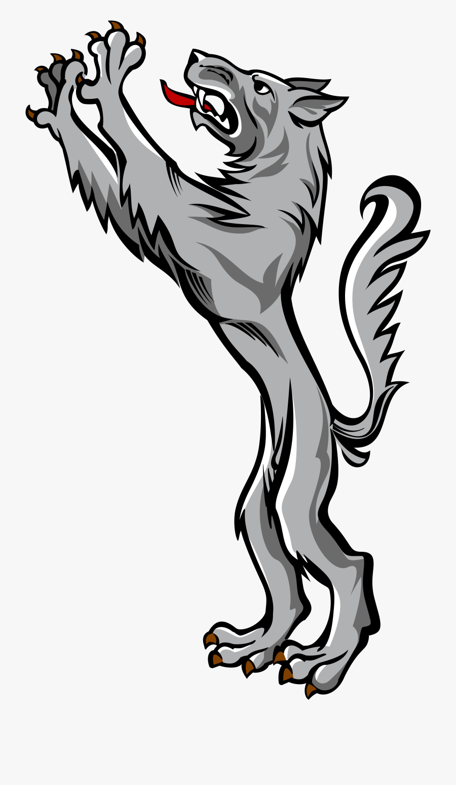 Wolves In Family Crests Clipart , Png Download - Coat Of Arms Symbols Wolf, Transparent Clipart