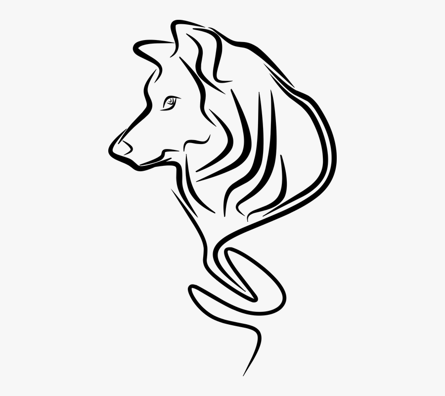 Wolf, Tattoo, Tribal, Abstract, Animal, Beast, Line - Tatuajes Imagenes Para Dibujar, Transparent Clipart