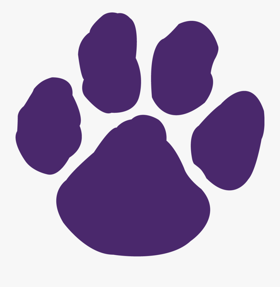 Color Pawprint File - Navy Blue Cougar Paw, Transparent Clipart