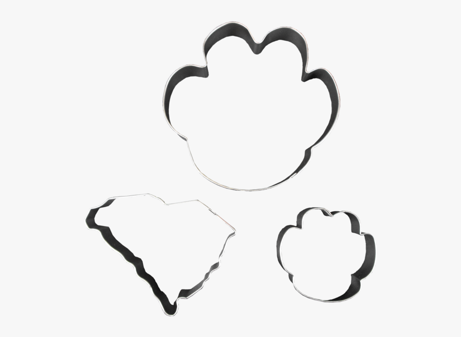 Clemson Cookie Cutters - Line Art, Transparent Clipart