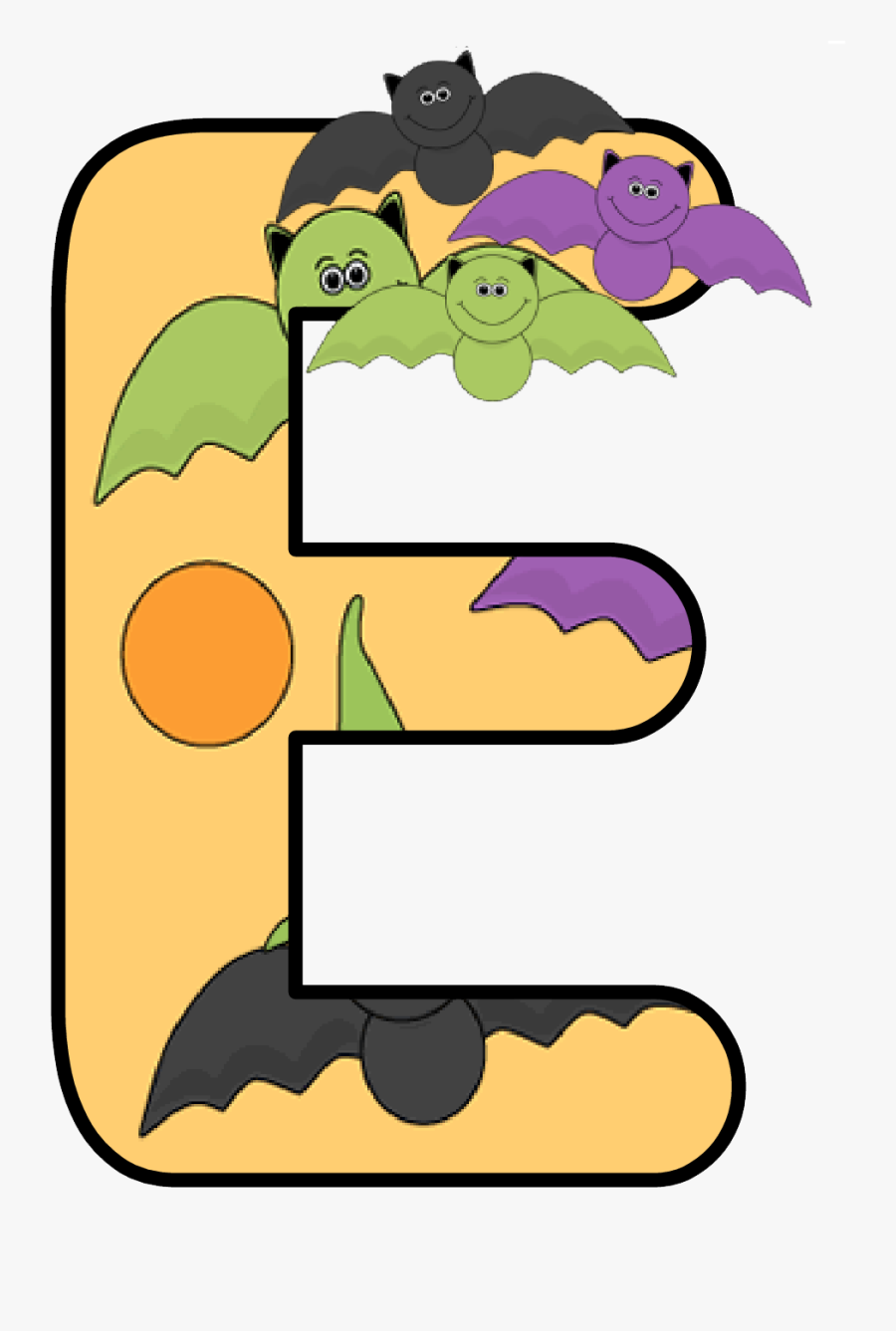 Letters Clipart Halloween - Halloween Clipart Letter E, Transparent Clipart