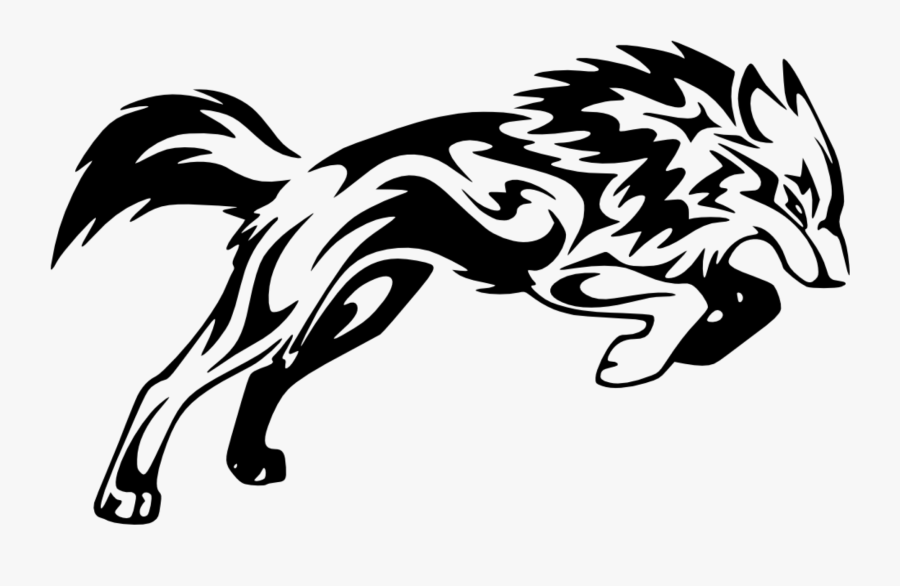 #wolf #black #animal #silhouette #tattoo - Lobo Tribal Png, Transparent Clipart