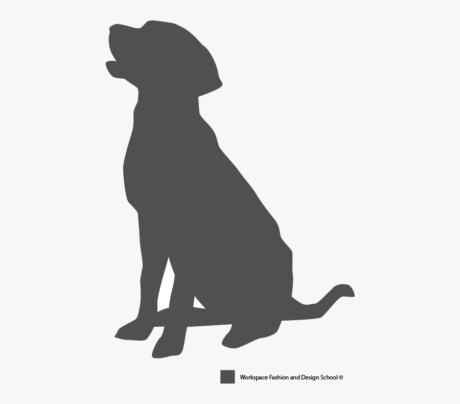 Labrador Retriever Puppy Dog Breed Pet Sitting Silhouette - Sitting Dog Silhouette Vector, Transparent Clipart