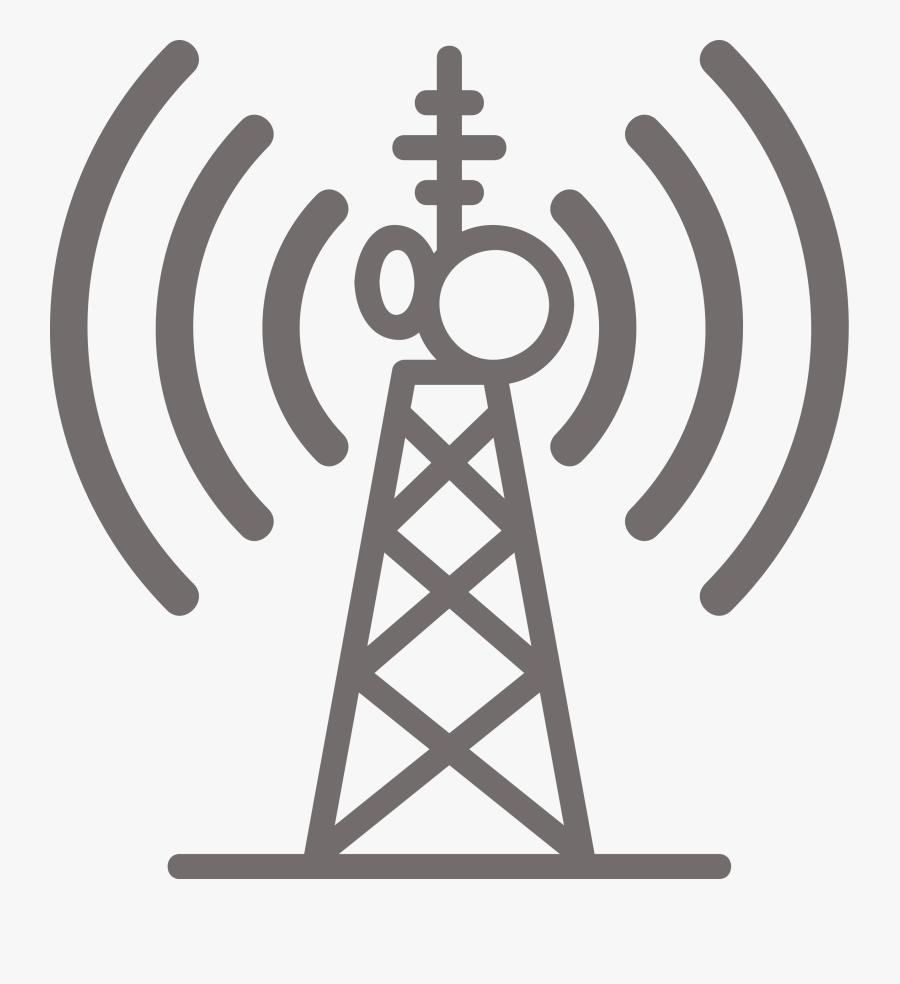 Broadcast Tower Icon - Mobile Network Operator Icon, Transparent Clipart
