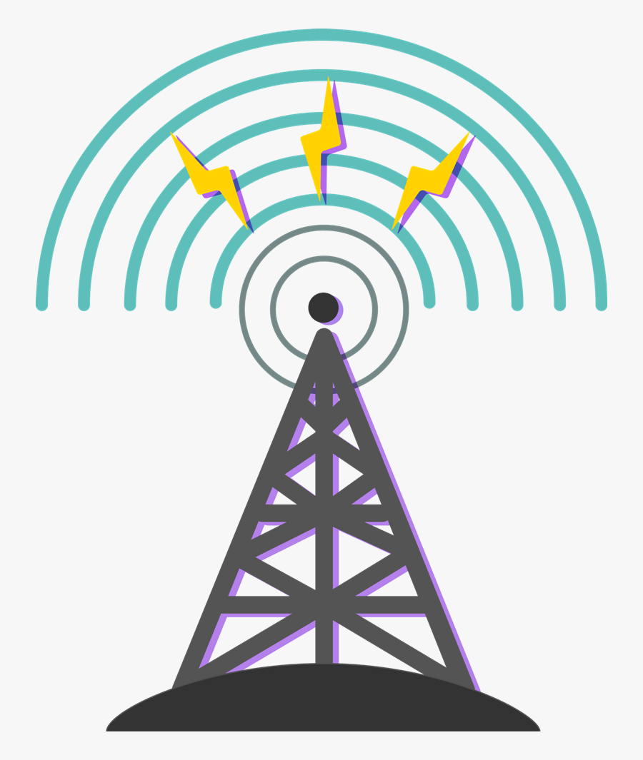 電 塔 卡通, Transparent Clipart