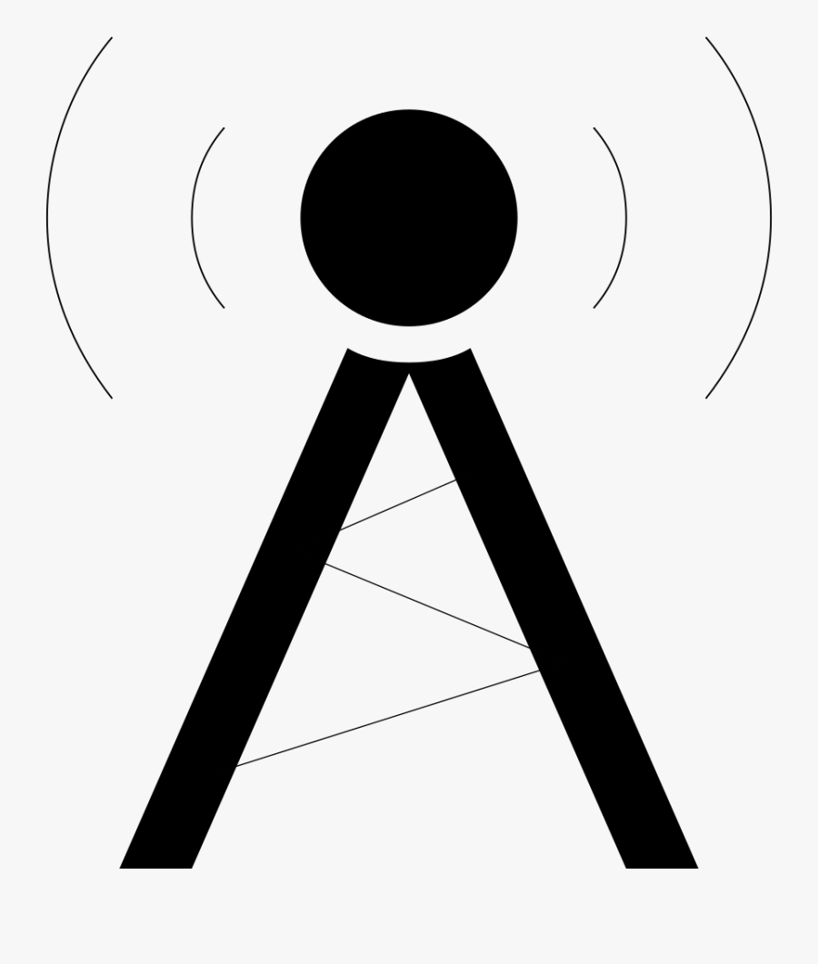 Radio Tower - Circle, Transparent Clipart