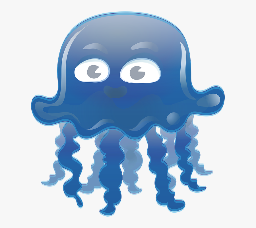 Jellyfish, Drawing, Vector, Sea Animal, Cartoon, Svg - Agua Viva Desenho Png, Transparent Clipart