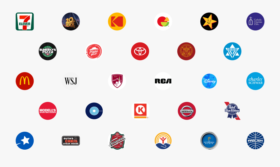 A Grid Of Client Logos Who Worked With Veteran Voiceover - Circle, Transparent Clipart