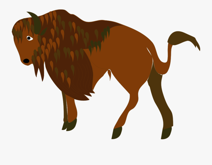 Bison Clipart - Bison Realistic Cartoon, Transparent Clipart