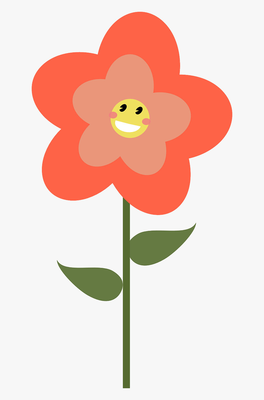 Happy Flower Spring Free Picture - Happy Flower Clipart Transparent, Transparent Clipart