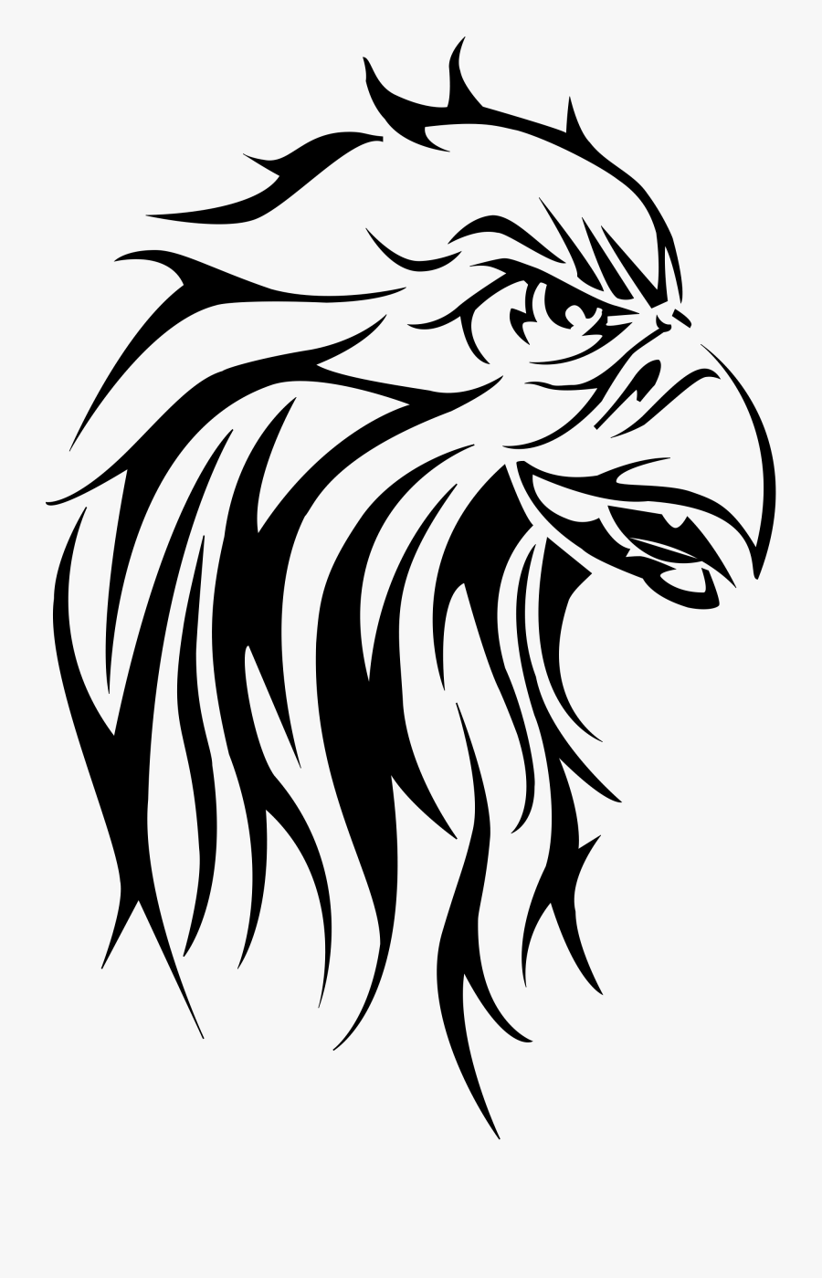 Awesome Vector Eagle Head Tattoo Design - Tattoo Designs Of Eagle, Transparent Clipart