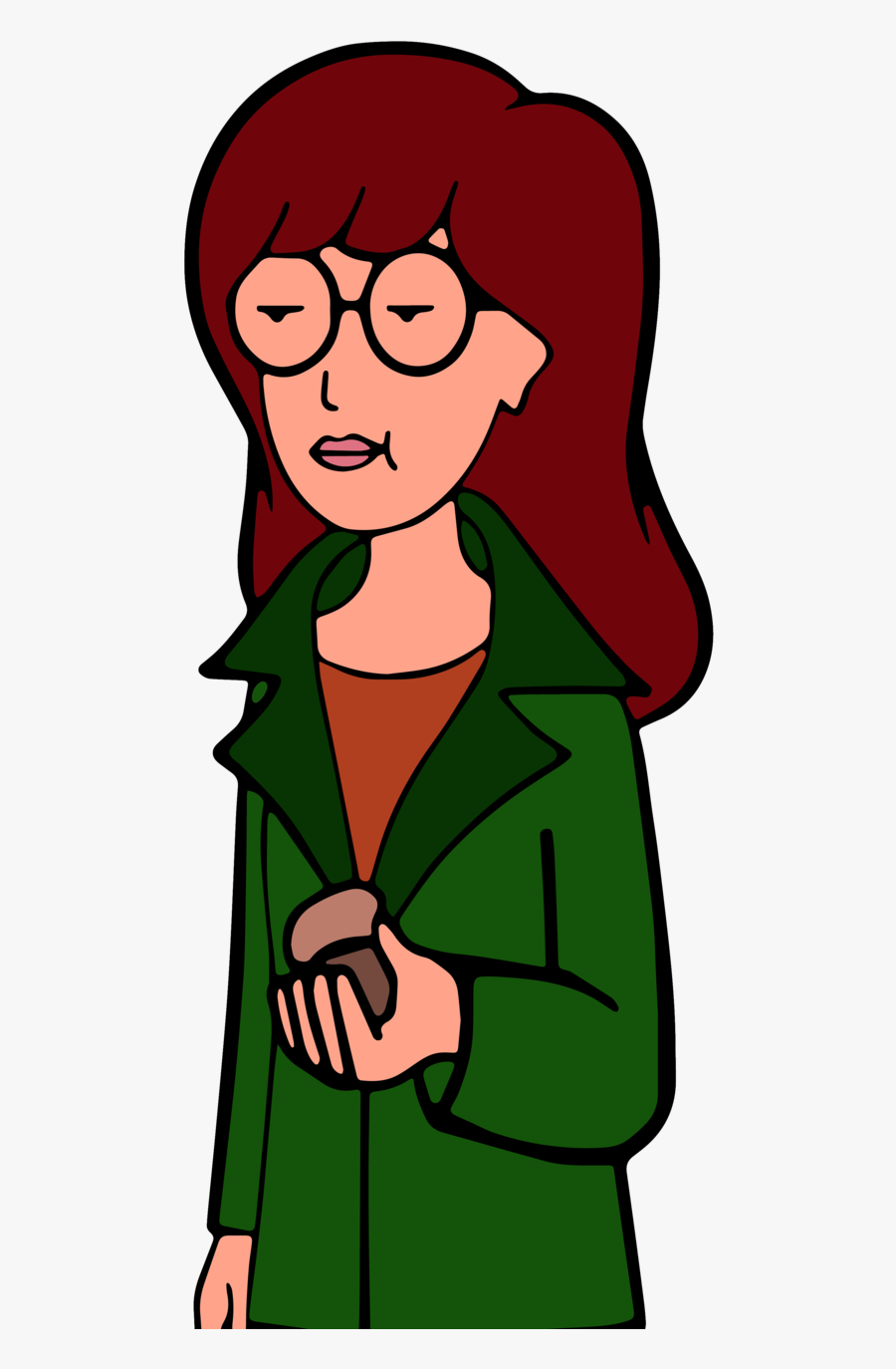 Cartoon,green,clip Care,happy,style - Daria Gif, Transparent Clipart