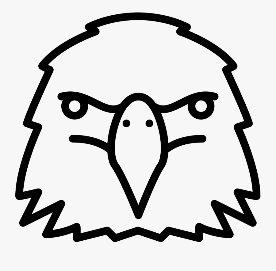 Eagle Head - Front Eagle Face Drawing, Transparent Clipart