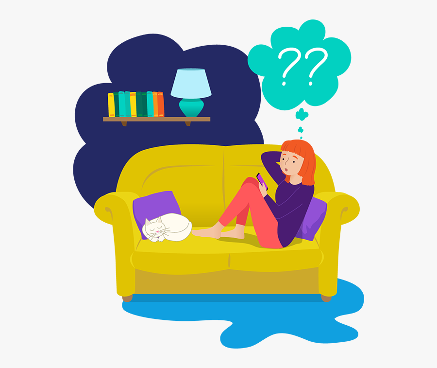 Woman With Questions About Breath Training, Transparent Clipart