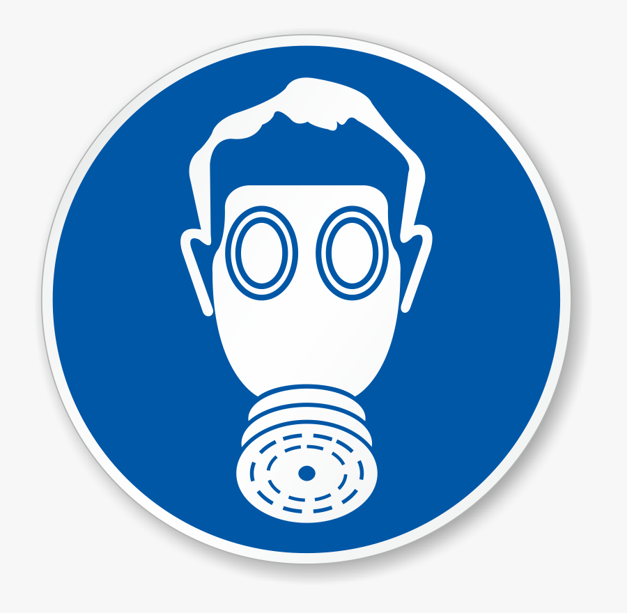 Wear Breathing Apparatus Military Hazard Symbol Label - Wear Breathing Apparatus Sign, Transparent Clipart