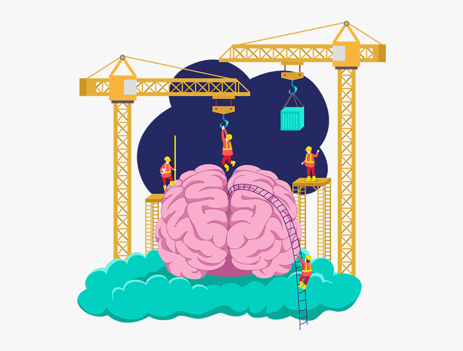 Illustration Of The Brain Undergoing Neuroplasticity - Illustration, Transparent Clipart