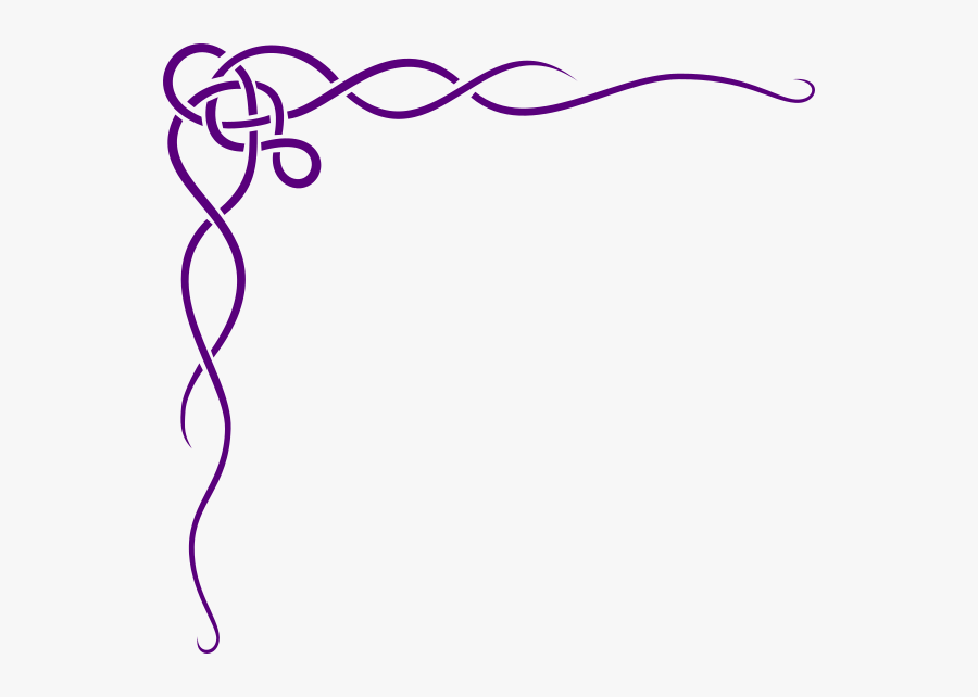 Blue Corner Border, Transparent Clipart