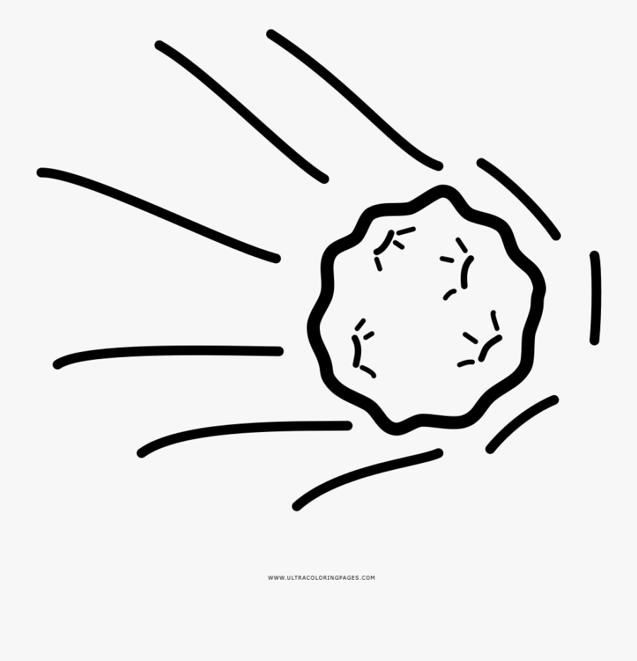 Meteor Coloring Page - Dibujos Para Colorear Meteorito, Transparent Clipart