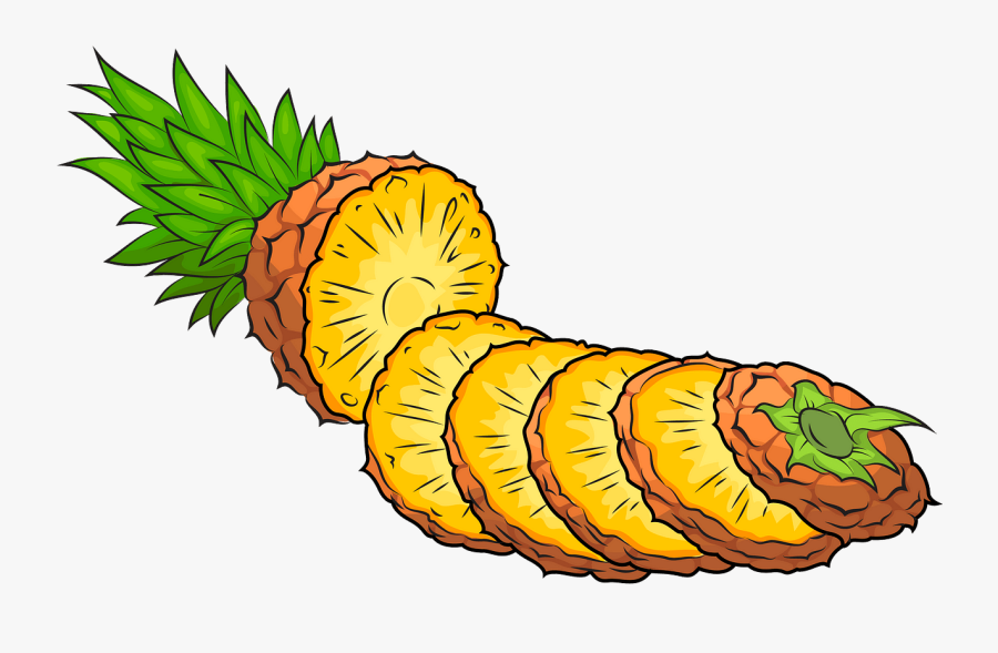 Pine Apple Cut Section, Transparent Clipart