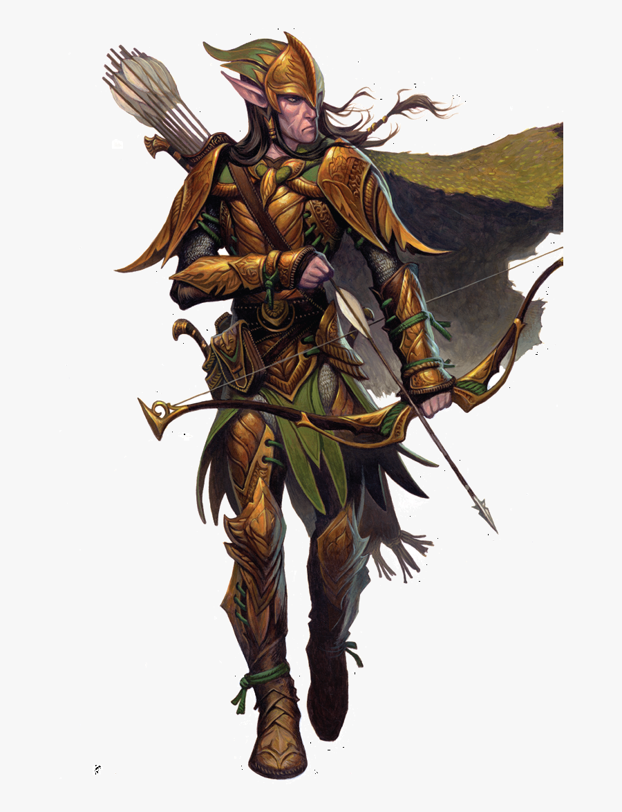 Clip Art Elven Warrior Art - Shadow Of The Demon Lord Elf, Transparent Clipart