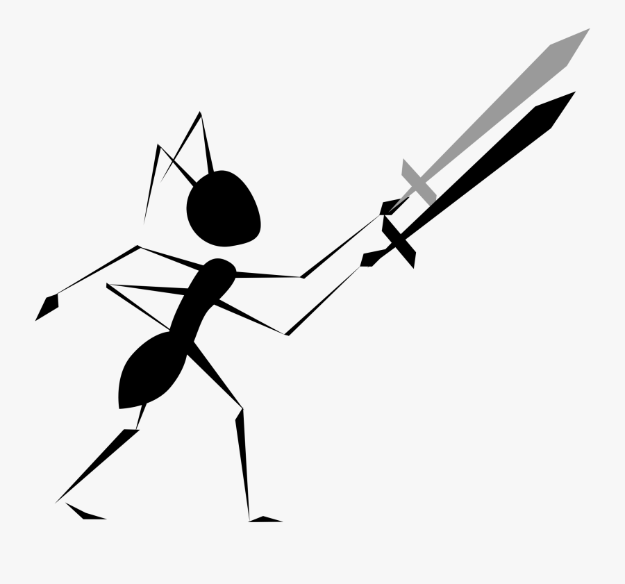 Warrior Ant Clip Arts - Ant Fighting Clipart, Transparent Clipart