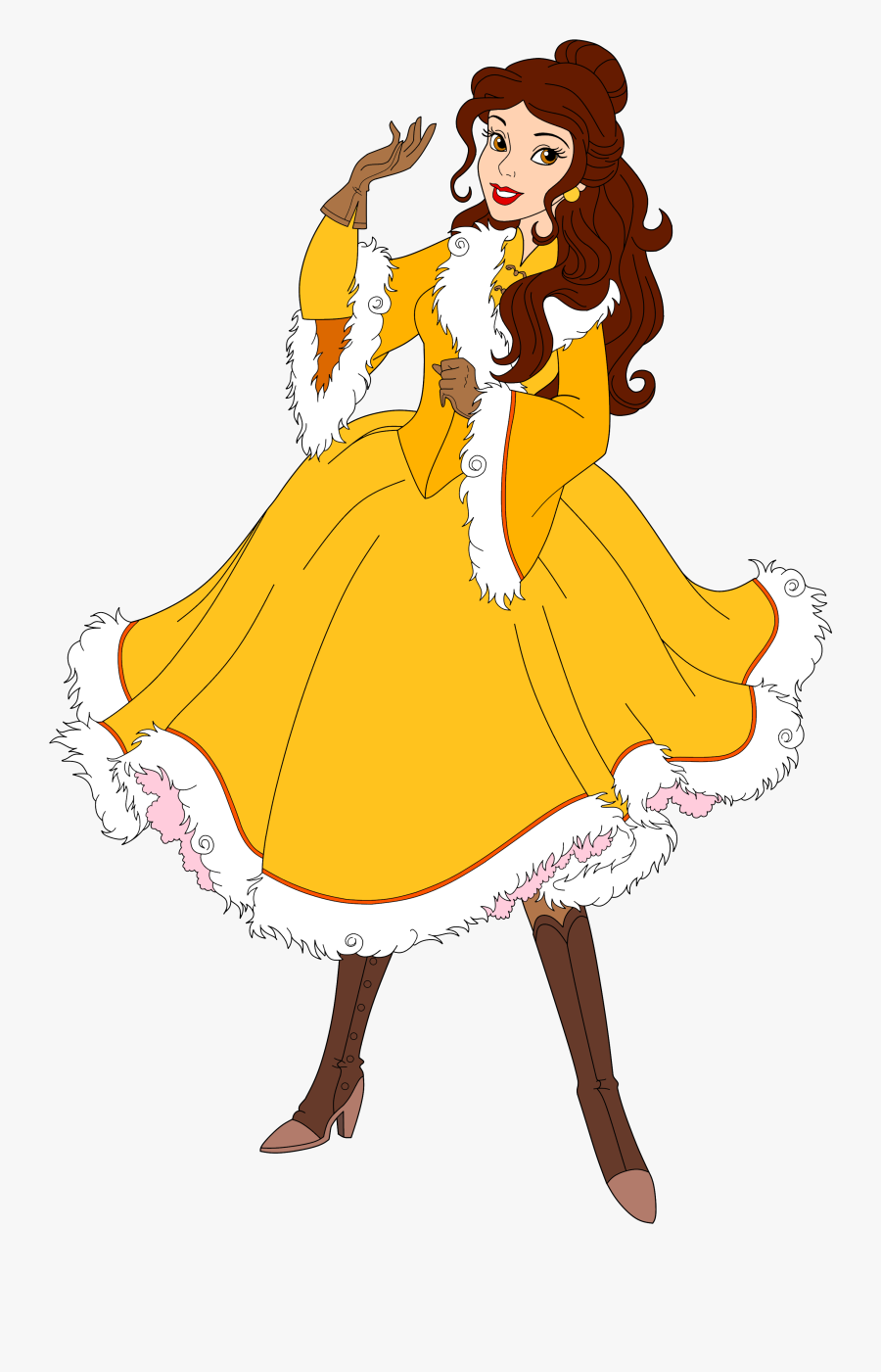Disney Winter Warrior - Disney Princess Belle Winter, Transparent Clipart