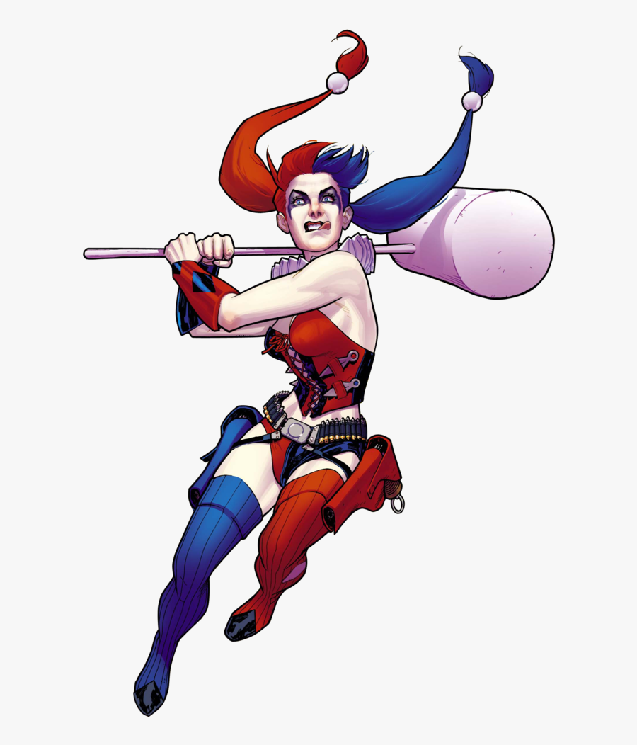 Fictional Art,superhero,hero,woman Warrior - Harley Quinn Comics Png, Transparent Clipart