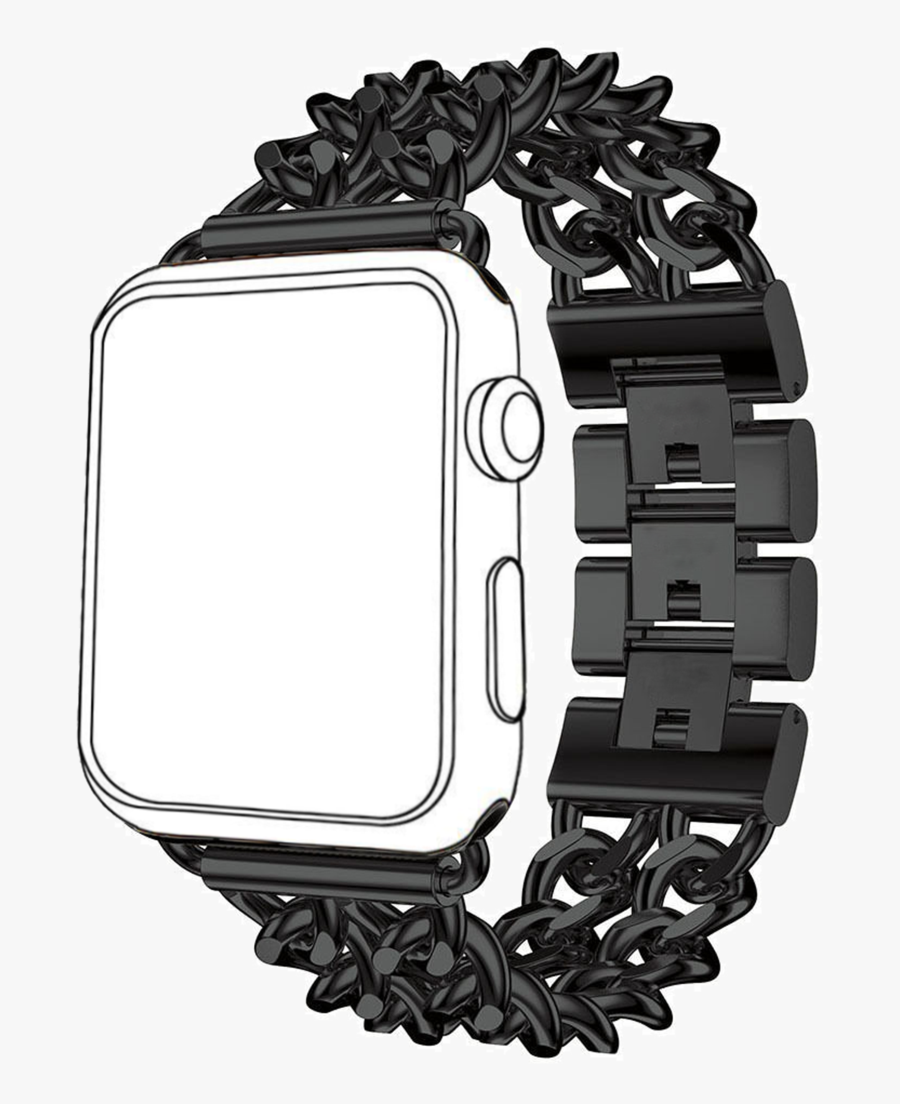 Apple Iwatch Metal Replacement Band With Flexible Chains - Apple Watch 4 Bracelet, Transparent Clipart