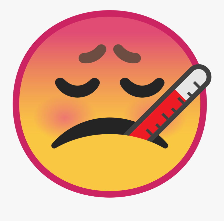 Noto Emoji Oreo 1f912 - Emoticon Demam, Transparent Clipart