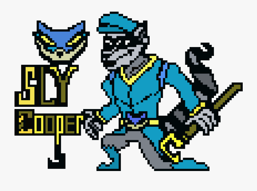 Sly Cooper Pixel Art, Transparent Clipart