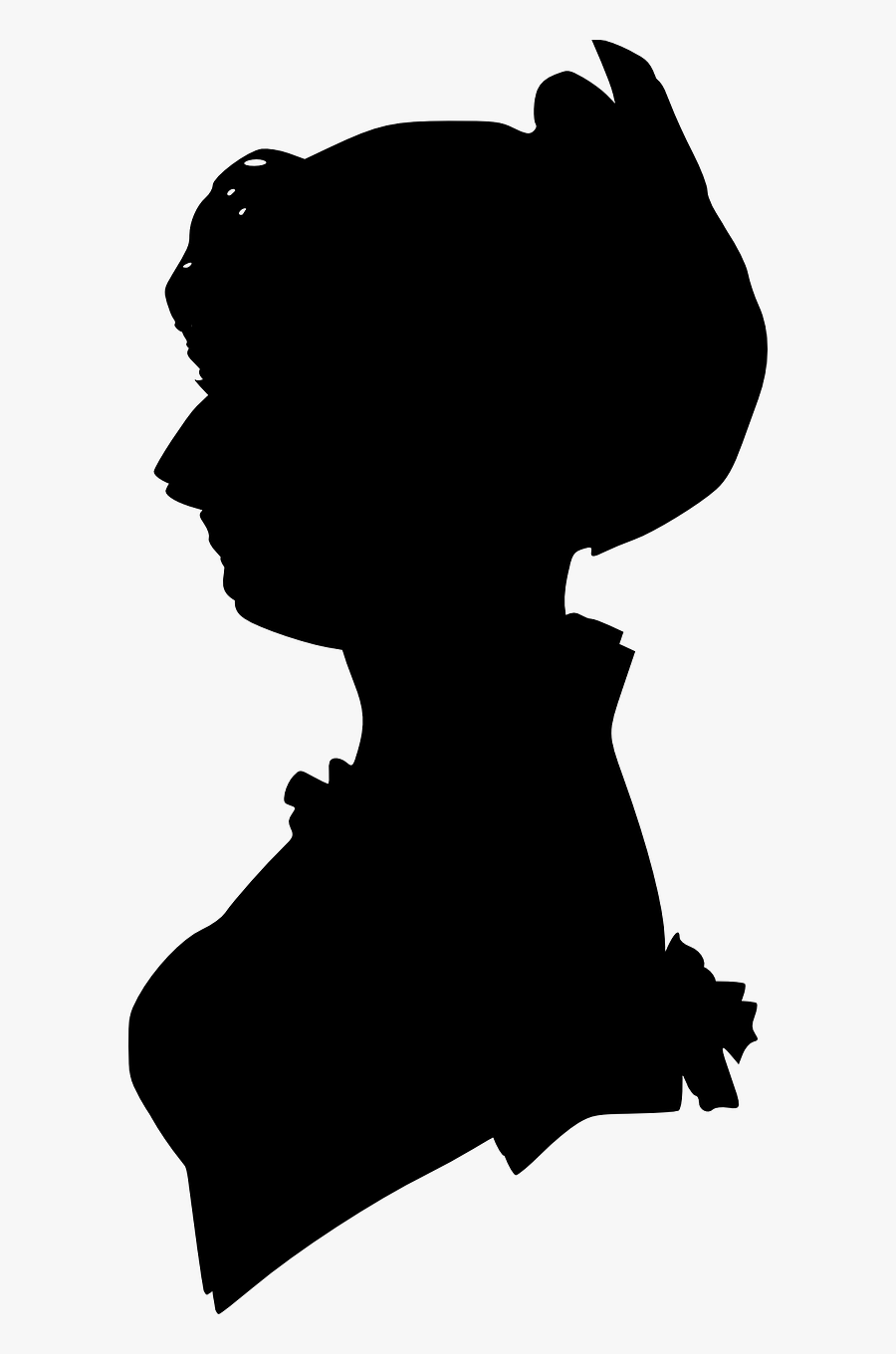 Fashion Silhouette Png -lade Silhouette Medieval Fashion - Silhouette Woman Head, Transparent Clipart