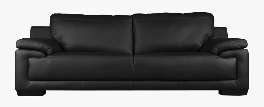 Black Sofa Transparent Background, Transparent Clipart