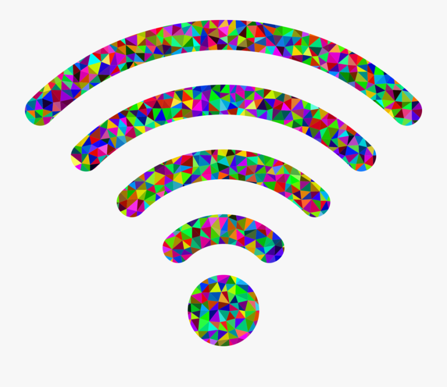 Text,body Jewelry,circle - Rainbow Wifi Signal, Transparent Clipart