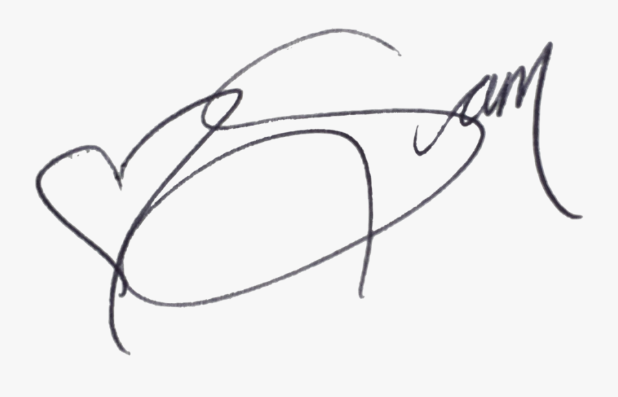 Sam Signature - Line Art, Transparent Clipart