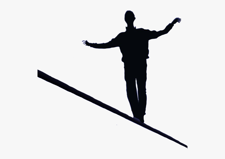 Tightrope Walking Beneath Heaven - Tightrope Walker Silhouette Free, Transparent Clipart