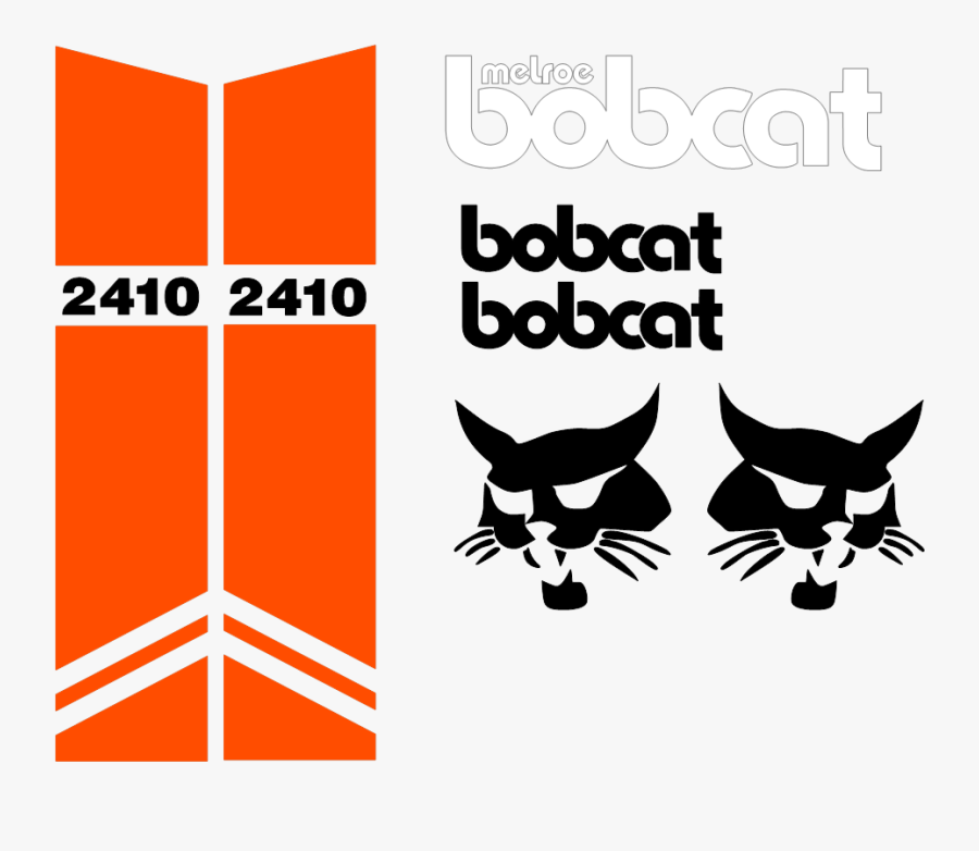 Bobcat 2410 Decal Set - Bobcat Decals, Transparent Clipart