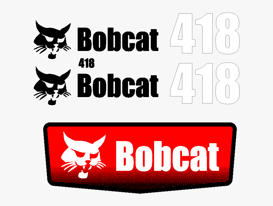 Bobcat 418 Decal Set, Transparent Clipart