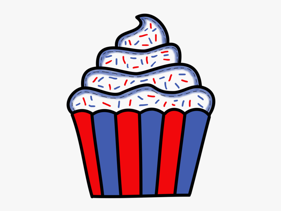 Cupcake Blue Red Clipart, Transparent Clipart