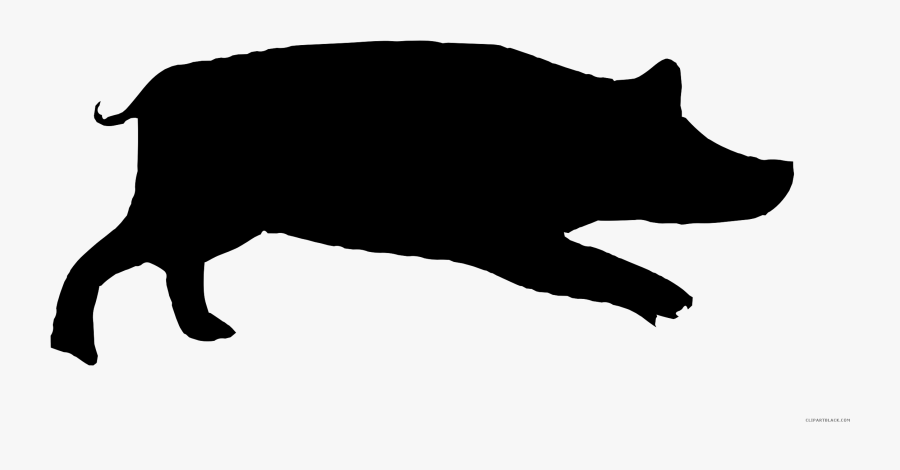 Transparent Pig Outline Png - Pig Silhouette, Transparent Clipart