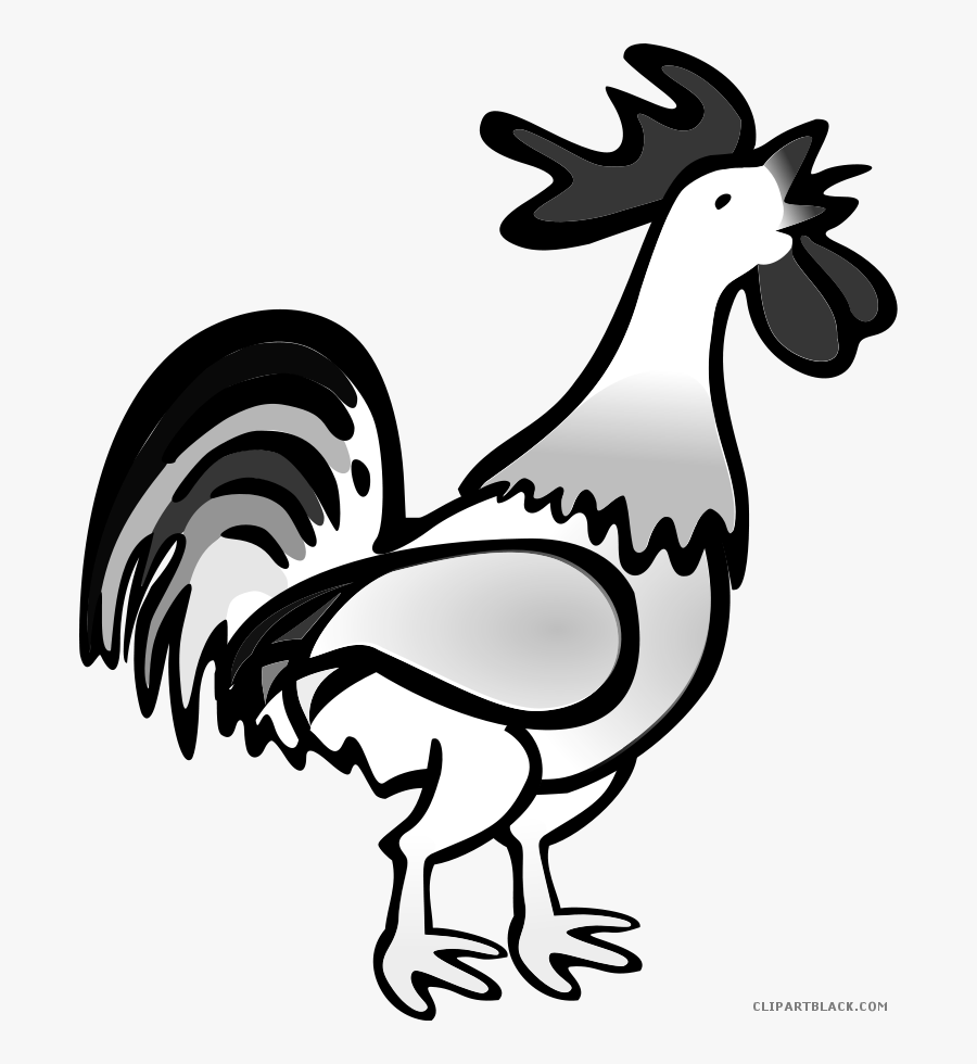 Rooster Animal Free Black White Clipart Images Clipartblack - Rooster Cock Clipart, Transparent Clipart