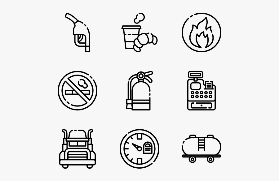 Gas Station - Car Spare Parts Icon, Transparent Clipart