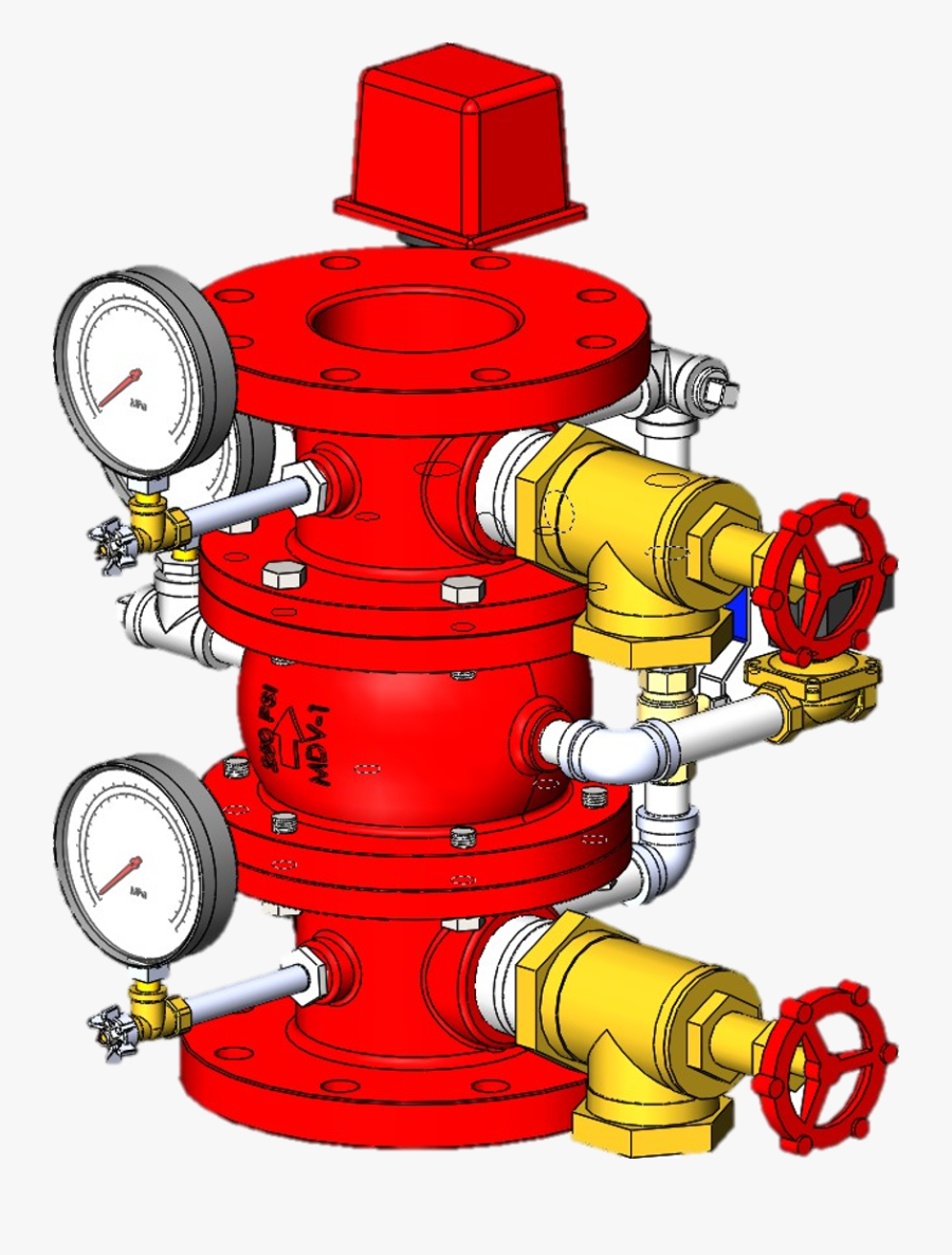 Transparent Fire Hydrant Clipart Free - Deluge Valve, Transparent Clipart