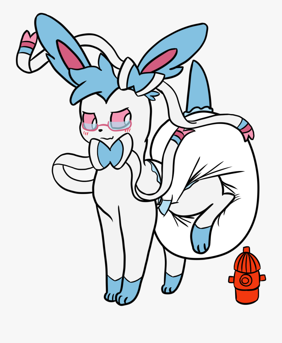 [ink, By Mewzy148] Using The Fire Hydrant - Cartoon, Transparent Clipart